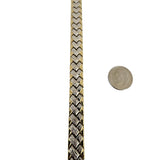 14k Yellow and White Gold 15.6g Diamond Cut Fancy Link Bracelet Turkey 7.5"