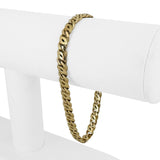 14k Yellow Gold 17g Solid Vintage 6mm Fancy Curb Link Bracelet Italy 7.75"