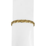 14k Yellow Gold 17g Solid Vintage 6mm Fancy Curb Link Bracelet Italy 7.75"