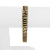 14k Yellow Gold 22.4g Solid Imperial Gold 10mm Beaded Wheat Link Bracelet 7.25"