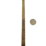 14k Yellow Gold 22.4g Solid Imperial Gold 10mm Beaded Wheat Link Bracelet 7.25"