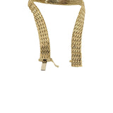 14k Yellow Gold 22.4g Solid Imperial Gold 10mm Beaded Wheat Link Bracelet 7.25"