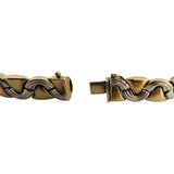 14k Yellow and White Gold 20.5g Ladies 11.5 Fancy Link Bracelet 7.75"