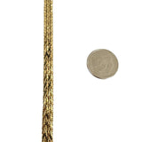 14k Yellow Gold 11.3g Solid 5.5mm Beaded Wheat Link Bracelet 7"