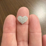 18k White Gold and 0.50cttw Pave Diamond Heart Slide Pendant