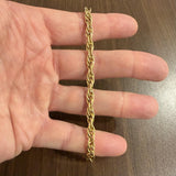 18k Yellow Gold 7.5g Ladies 5.5mm Fancy Link Bracelet Italy 7.5"