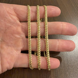 14k Yellow Gold 33g Solid Heavy 4mm Cuban Link Chain Necklace 26"