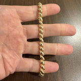 14k Yellow Gold 13.4g Ladies Polished 7mm San Marco Link Bracelet Turkey 7"