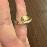 14k Yellow Gold and 0.75cttw Diamond Heavy Abstract Retro Ring Size 8