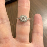 Platinum and 0.90ct Center Diamond Vintage Ring Size 8.5