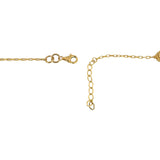 21k Yellow Gold 21.2g Solid Cable Link Clover Motif Choker Necklace 13.5"