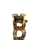 18k Yellow Gold 99g Solid Heavy Vintage Double Curb Link Necklace Italy 40"