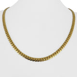 18k Yellow Gold 34g Solid Heavy 4.5mm Cuban Link Chain Necklace Italy 20"