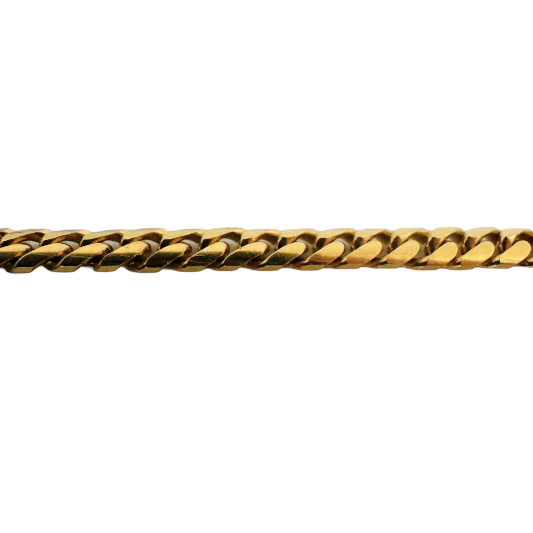 18k Yellow Gold 34g Solid Heavy 4.5mm Cuban Link Chain Necklace Italy 20"