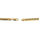 18k Yellow Gold 34g Solid Heavy 4.5mm Cuban Link Chain Necklace Italy 20"