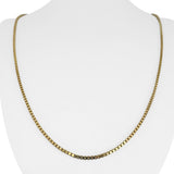 18k Yellow Gold 7.1g UnoAErre Hollow 1.8mm Box Link Chain Necklace Italy 24"