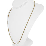 18k Yellow Gold 7.1g UnoAErre Hollow 1.8mm Box Link Chain Necklace Italy 24"
