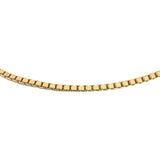 18k Yellow Gold 7.1g UnoAErre Hollow 1.8mm Box Link Chain Necklace Italy 24"