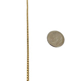 18k Yellow Gold 7.1g UnoAErre Hollow 1.8mm Box Link Chain Necklace Italy 24"