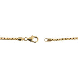 18k Yellow Gold 7.1g UnoAErre Hollow 1.8mm Box Link Chain Necklace Italy 24"