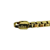 18k Yellow Gold 7.1g UnoAErre Hollow 1.8mm Box Link Chain Necklace Italy 24"