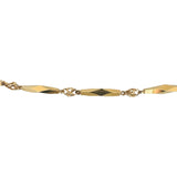 18k Yellow Gold 16g Vintage Ladies Solid Fancy Link Necklace 16"