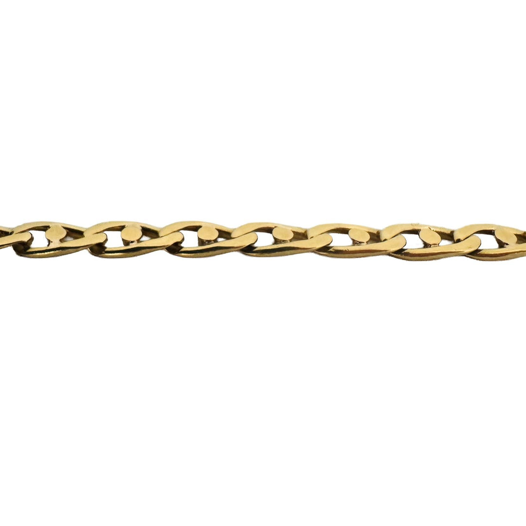 18k Yellow Gold 9.8g Solid Ladies 4.5mm Fancy Gucci Link Bracelet 6.75"