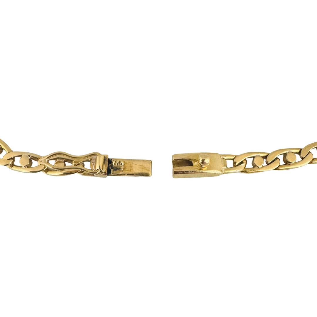 18k Yellow Gold 9.8g Solid Ladies 4.5mm Fancy Gucci Link Bracelet 6.75"