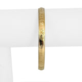 18k Yellow Gold 12.6g Solid Vintage Sea Life 6mm Bangle Bracelet 8.25"