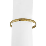 18k Yellow Gold 12.6g Solid Vintage Sea Life 6mm Bangle Bracelet 8.25"