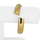 18k Yellow Gold 71g Solid Very Heavy Slip On Bypass Bangle 7.75"