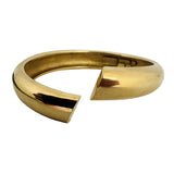 18k Yellow Gold 71g Solid Very Heavy Slip On Bypass Bangle 7.75"