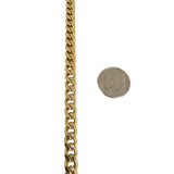 14k Yellow Gold 11.6g Semi Solid 6mm Men's Cuban Link Bracelet Italy 8"