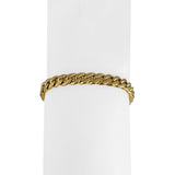 14k Yellow Gold 11.6g Semi Solid 6mm Men's Cuban Link Bracelet Italy 8"