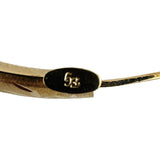 14k Yellow Gold 6.4g Hollow Light 6mm Diamond Cut Floral Bangle Bracelet 7"