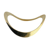 14k Yellow Gold 33g Solid Heavy Geometric Curved Bangle Bracelet 8.75"