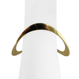 14k Yellow Gold 33g Solid Heavy Geometric Curved Bangle Bracelet 8.75"