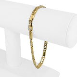 14k Yellow Gold 13.4g Solid Vintage Men's 5mm Figarucci Link Bracelet 8.5"