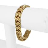 14k Yellow Gold 20g Vintage Ladies 11.5mm Fancy Link Bracelet Turkey 7"