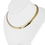 14k Yellow Gold 32.2g Solid Heavy 6mm Flat Omega Collar Necklace 16"