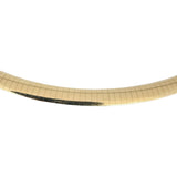 14k Yellow Gold 32.2g Solid Heavy 6mm Flat Omega Collar Necklace 16"