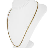 14k Yellow Gold 17g Solid 2.8mm Fancy Figaro Link Chain Necklace Italy 24"