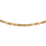 14k Yellow Gold 17g Solid 2.8mm Fancy Figaro Link Chain Necklace Italy 24"