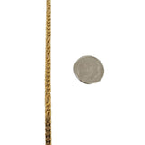 14k Yellow Gold 17g Solid 2.8mm Fancy Figaro Link Chain Necklace Italy 24"