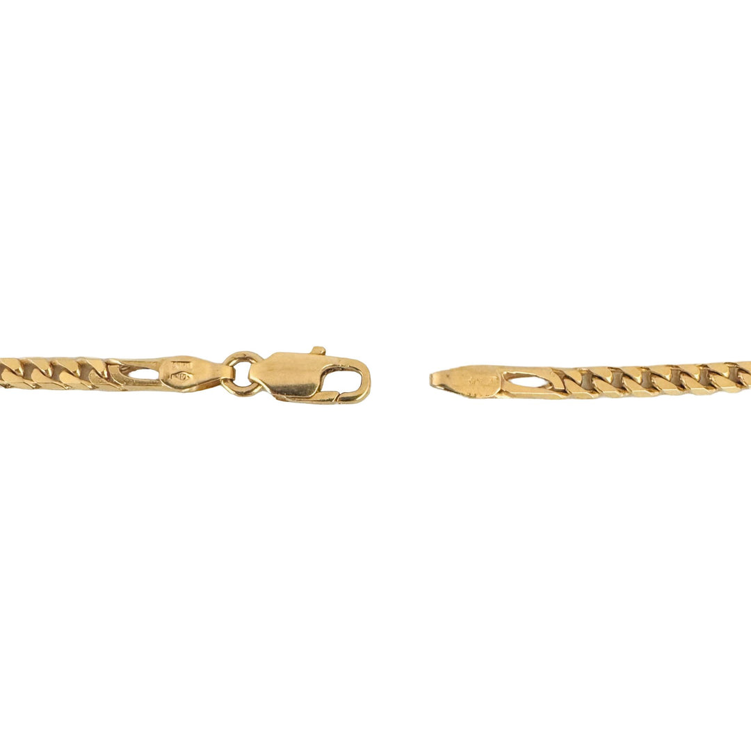 14k Yellow Gold 17g Solid 2.8mm Fancy Figaro Link Chain Necklace Italy 24"