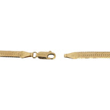 14k Yellow Gold 14g Solid Thick 4mm Herringbone Link Necklace Italy 20"