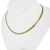 14k Yellow Gold 11g Ladies Flat 4mm Mariner Link Chain Necklace Italy 16"