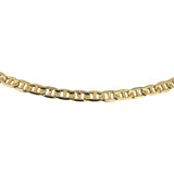 14k Yellow Gold 11g Ladies Flat 4mm Mariner Link Chain Necklace Italy 16"