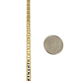 14k Yellow Gold 11g Ladies Flat 4mm Mariner Link Chain Necklace Italy 16"