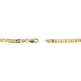 14k Yellow Gold 11g Ladies Flat 4mm Mariner Link Chain Necklace Italy 16"